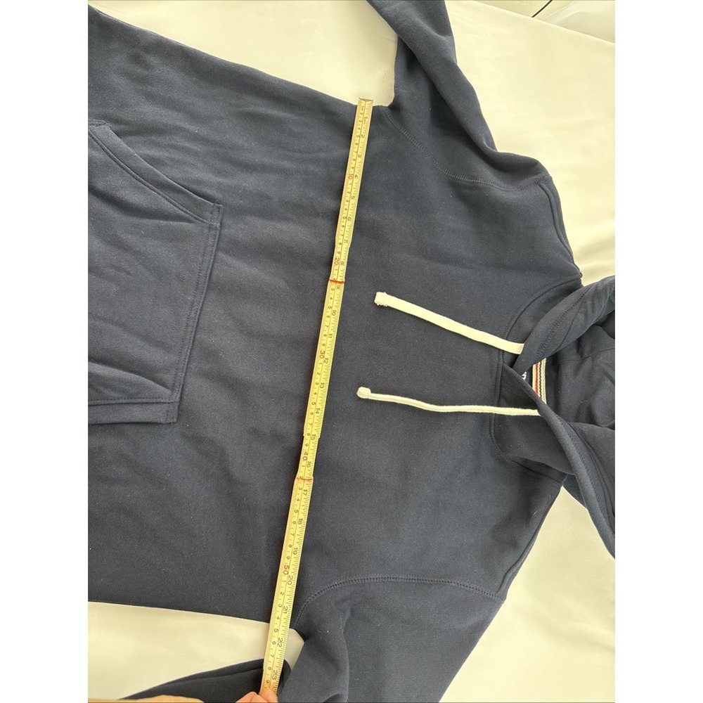Land's End Women Medium Maxi Hoodie Dress Navy Long Hooded Sweatshirt - Picture 9 of 9